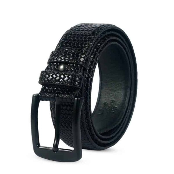 Men’s Black Leather Belt for jeans VC-B44